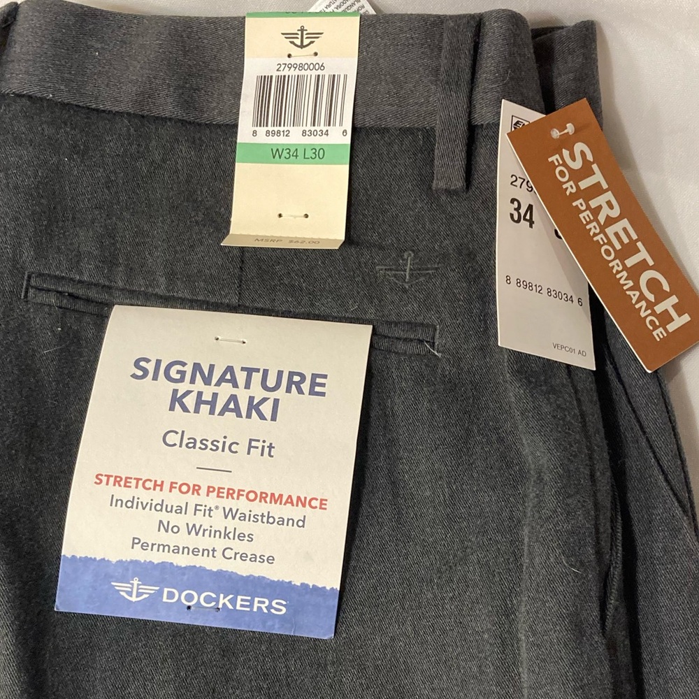 Dockers Classic Fit Pants - Dark Gray